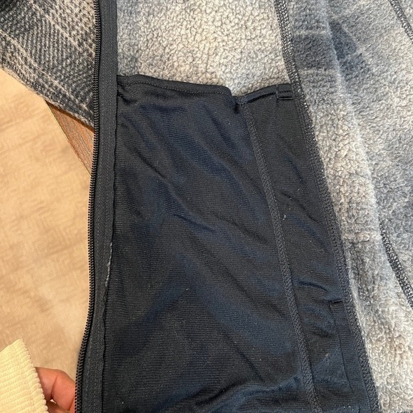 The North Face Women's Full-Zip Fleece Jacket Plaid Gray Blue Size L - Picture 9 of 11